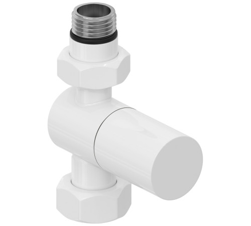 Вентиль регулировки температуры Сунержа прямой цилиндр G 1/2 x G 3/4 белый глянцевый 12-1401-1234