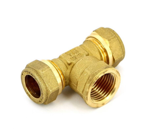 Тройник обжимной Tiemme 15х1/2х15 мм внутренняя резьба 1000023