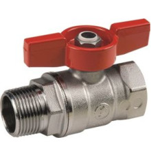 Кран шаровой Gekon 1 1/4 ВР-НР хром бабочка GK 554 114