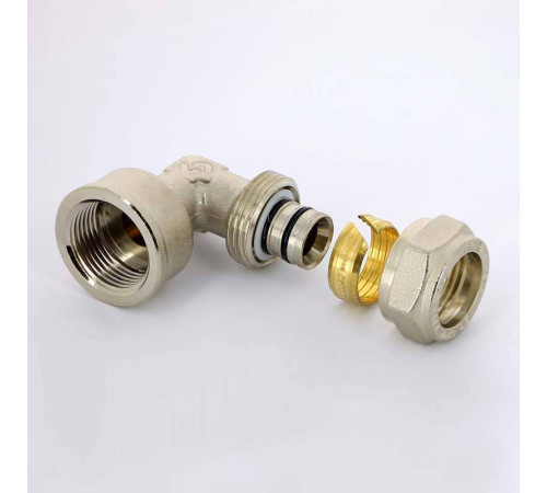 Угольник обжимной Uni-Fitt никелированный 20х3/4 ВР 664N7300