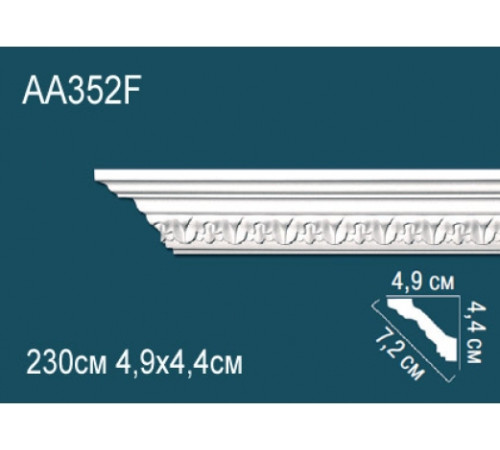 Карниз потолочный гибкий Perfect AA352F полиуретановый с рисунком AA352F