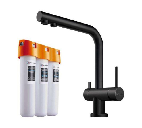 Смеситель для кухни Omoikiri Nagano-GB с фильтром Pure Drop Lite графит 4284.8028