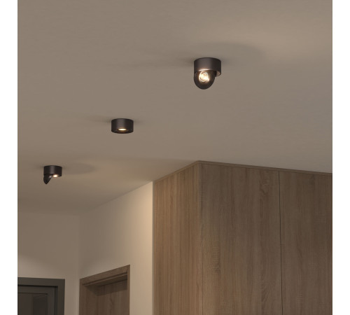 Накладной светодиодный светильник Glide черный жемчуг 25100/LED