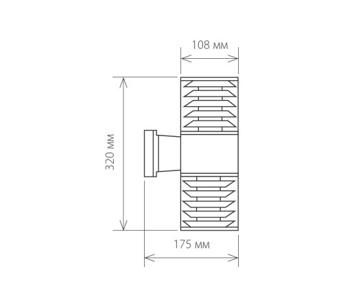 Настенный уличный светильник 1407 Techno черный IP54 1407 Techno черный
