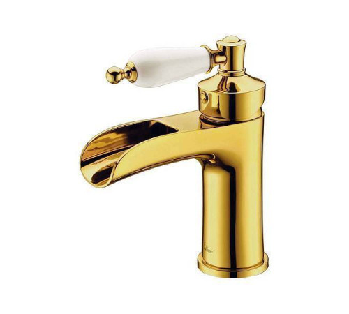 Смеситель для раковины Boheme Vogue глянцевое золото 211