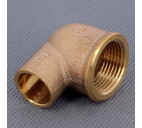 Угол 90° бронзовый Viega 94090G пайка-ВР 18x3/4 109011