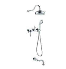 Смеситель для ванны Boheme Brillante Ripresa встраиваемый с душевым гарнитуром хром 348
