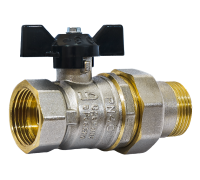 Кран шаровой латунный LD Pride Ду 20 Ру 40 ВР/американка бабочка 47.20.В-ГШ.Б