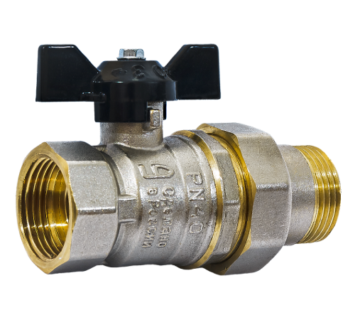 Кран шаровой латунный LD Pride Ду 20 Ру 40 ВР/американка бабочка 47.20.В-ГШ.Б