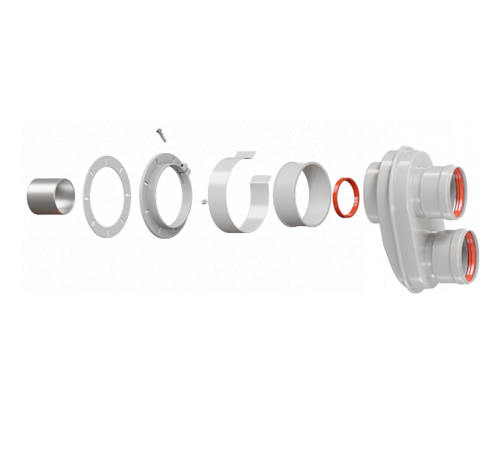 Адаптер разделительный моноблочный Royal Thermo универсальный 80/80 мм 1433023