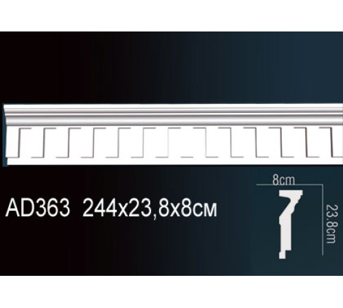 Молдинг Perfect AD363 полиуретановый 30х15х2440 мм AD363