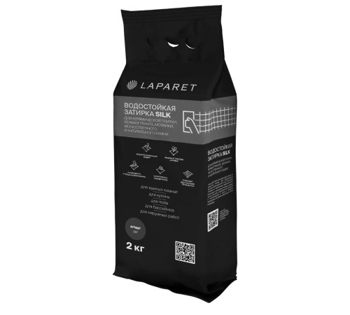 Затирка водостойкая Laparet Silk антрацит 2 кг х9999292894
