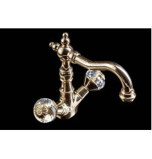 Смеситель для раковины высокий Boheme Flora золото глянцевое 292-FL