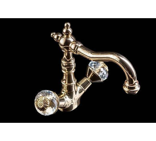 Смеситель для раковины высокий Boheme Flora золото глянцевое 292-FL