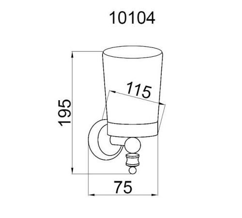 Стакан для зубных щеток Boheme Palazzo подвесной золото 10104