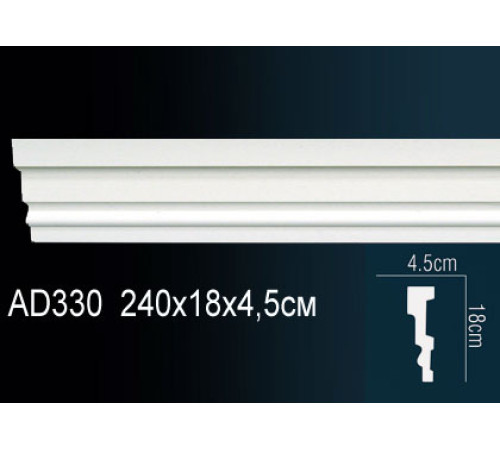 Молдинг Perfect AD330 полиуретановый 35х17х2000 мм AD330
