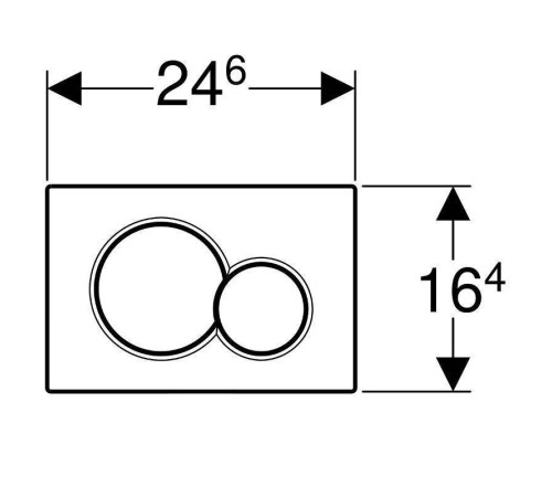 Клавиша смыва Geberit Sigma01 двойной смыв глянцевый хром 115.770.21.5