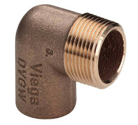 Угол 90° бронзовый Viega пайка-НР 18х3/4 133108