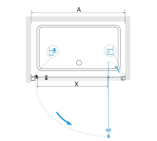 Душевая дверь RGW Passage PA-105 800 мм складная хром 410810508-11