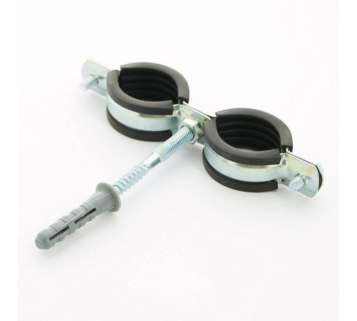 Хомут двойной с резиновым уплотнителем, шпилькой и дюбелем Uni-Fitt 1 дюйм (32-37 мм) 850D4800