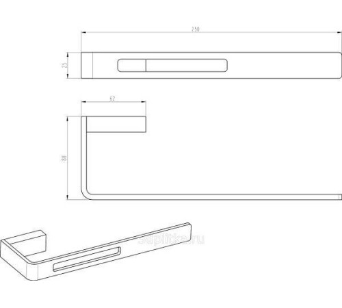 Держатель для туалетной бумаги Boheme Q матовое золото 10945-MG