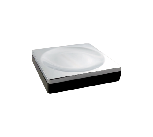 Мыльница Boheme 10960-B-CR настольная квадратная черный/хром 10960-B-CR