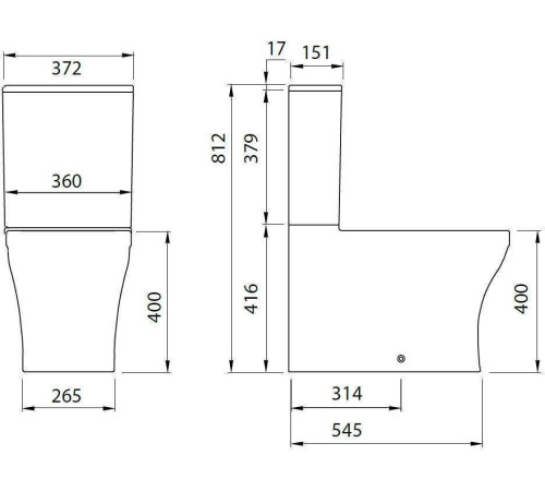 Чаша напольного унитаза Allen Brau Infinity 37.2x54.5x81.2 см белый 4.21012.20