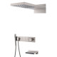 Душевой комплект встраиваемый Boheme Zodiac со смесителем изливом верхним и ручным душем nickel brush 132-2-NB