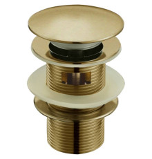 Донный клапан для раковины Boheme Medici Click-Clack с переливом бронза 610/2