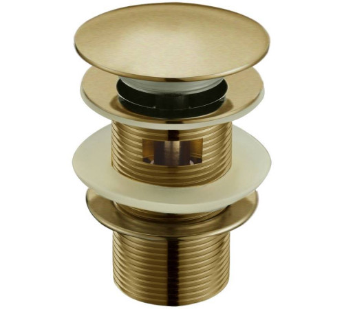 Донный клапан для раковины Boheme Medici Click-Clack с переливом бронза 610/2