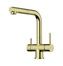 Смеситель для кухни Omoikiri Takamatsu-S-LG с выдвижным изливом под фильтр светлое золото 4994476