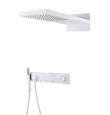 Душевой комплект со смесителем Boheme Zodiac трехпозиционный белый матовый 132-MW