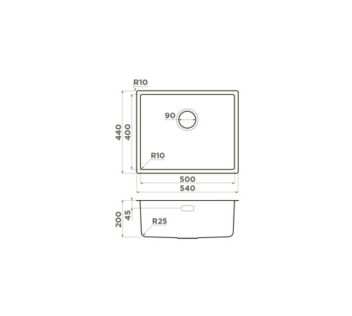 Кухонная мойка Omoikiri Tadzava 54-U/I Ultra-GM 54x44 см вороненая сталь 4993267