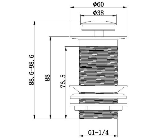 Донный клапан для раковины Allen Brau Eclipse хром 5.E1009-00