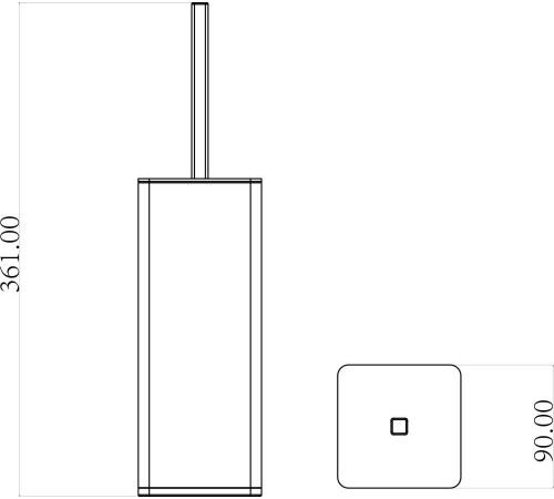 Ершик для унитаза напольный Boheme белый/золото 10949-W-G
