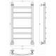 Полотенцесушитель водяной Стилье Аксиома-20 46.5x84.2 см 00662-8040