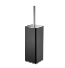 Ершик для унитаза напольный Boheme с керамической колбой черный/хром 10949-B-CR