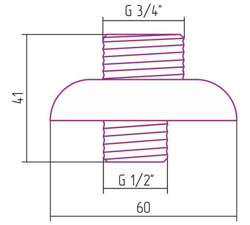 Отражатель с эксцентриком для полотенцесушителя Стилье белый 12100-3400