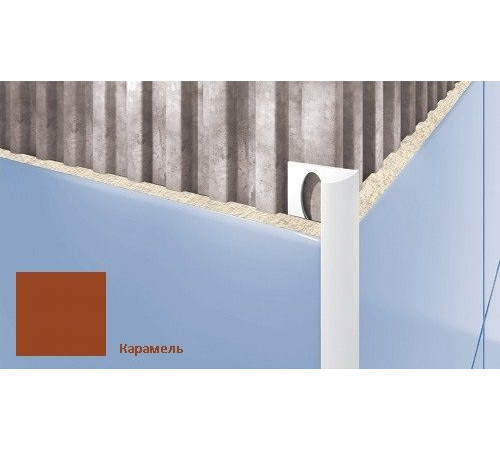 Профиль для плитки внешний Cezar 7 мм карамель S107