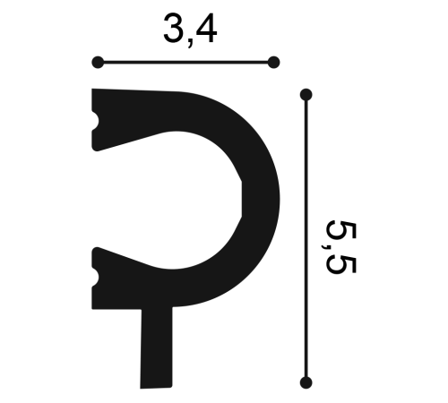 Молдинг Orac Decor Axxent PX169