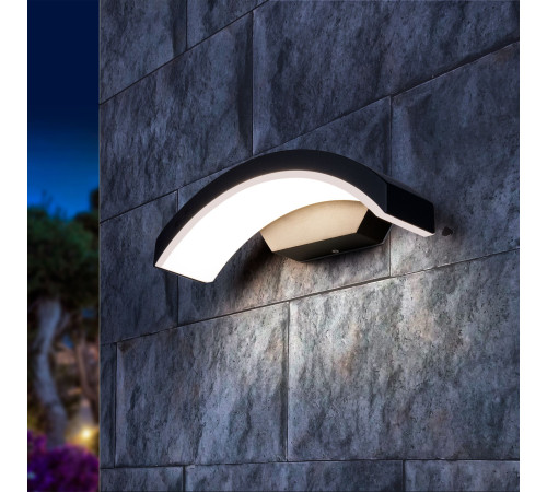 Пылевлагозащиltwbrgtщенный настенный светодиодный светильник Asteria D IP54 1671 Techno LED черный