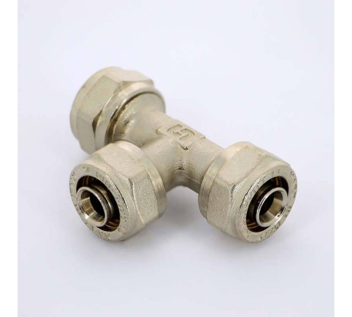 Тройник обжимной никелированный Uni-Fitt 16х2.0 666N6660