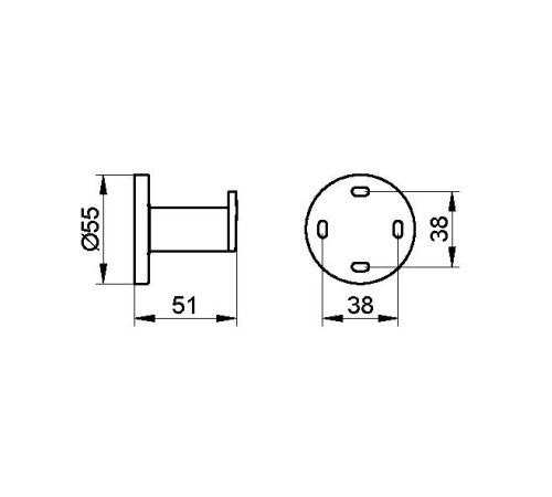 Крючок для полотенца KEUCO Plan хром 14914 010000
