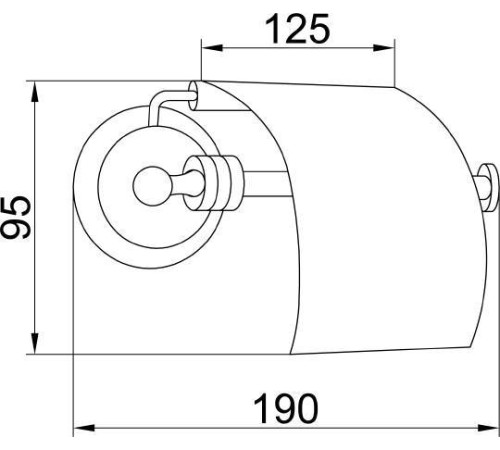 Держатель туалетной бумаги с крышкой подвесной Boheme Hermitage 19х12.5х9.5 см бронза 10320