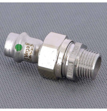 Муфта переходная пресс-В Viega Sanpress Inox нержавеющая сталь 15x3/4 436582