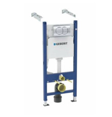 Система инсталляции для унитаза Geberit Duofix 112 см с бачком Delta 12 см и клавишей Delta01 хром 458.149.21.1