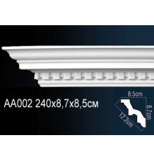 Карниз потолочный Perfect AA002 полиуретановый с рисунком 100x100x2000 мм AA002