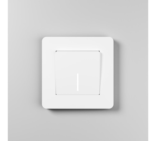 Рамка из поликарбоната на 1 пост Split белый/черный, soft-touch W0013068
