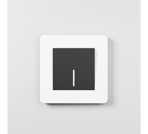 Рамка из поликарбоната на 1 пост Split белый/черный, soft-touch W0013068