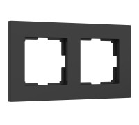 Рамка из поликарбоната на 2 поста Slab черный софт W0022908